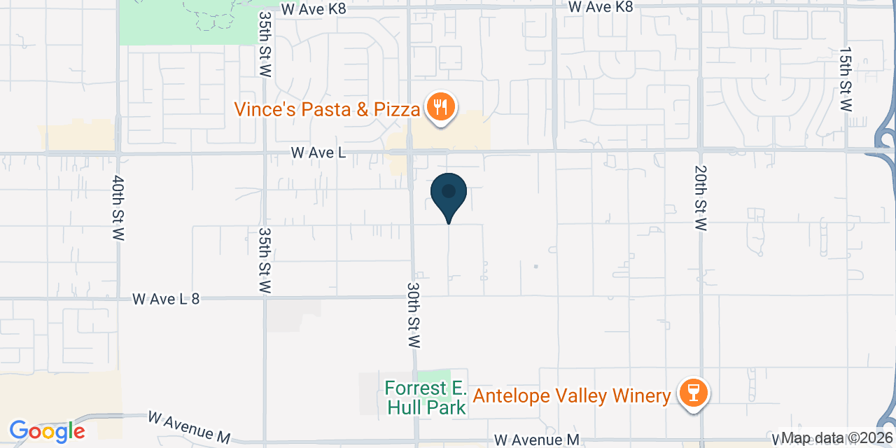 Map showing Los Angeles County, CA