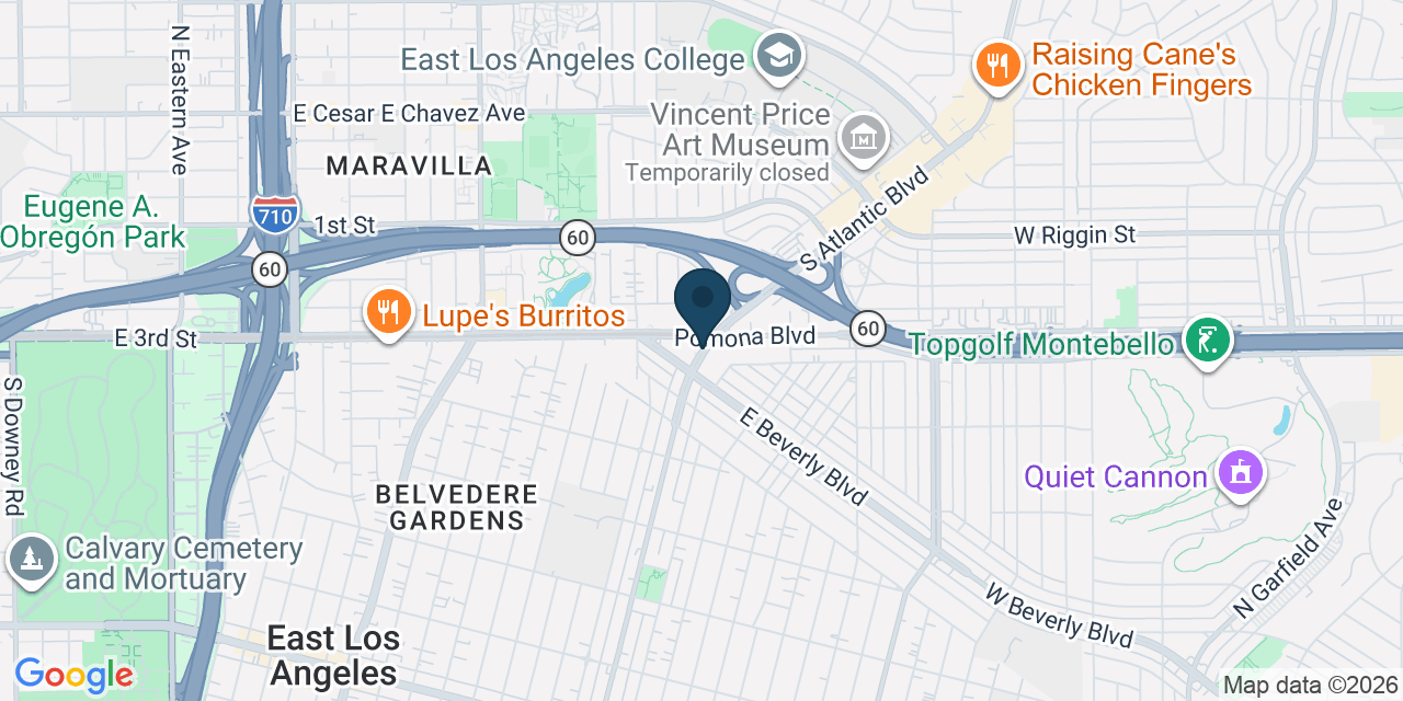 Map showing Los Angeles County, CA