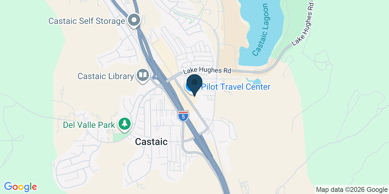 Map showing Castaic, Los Angeles County, CA