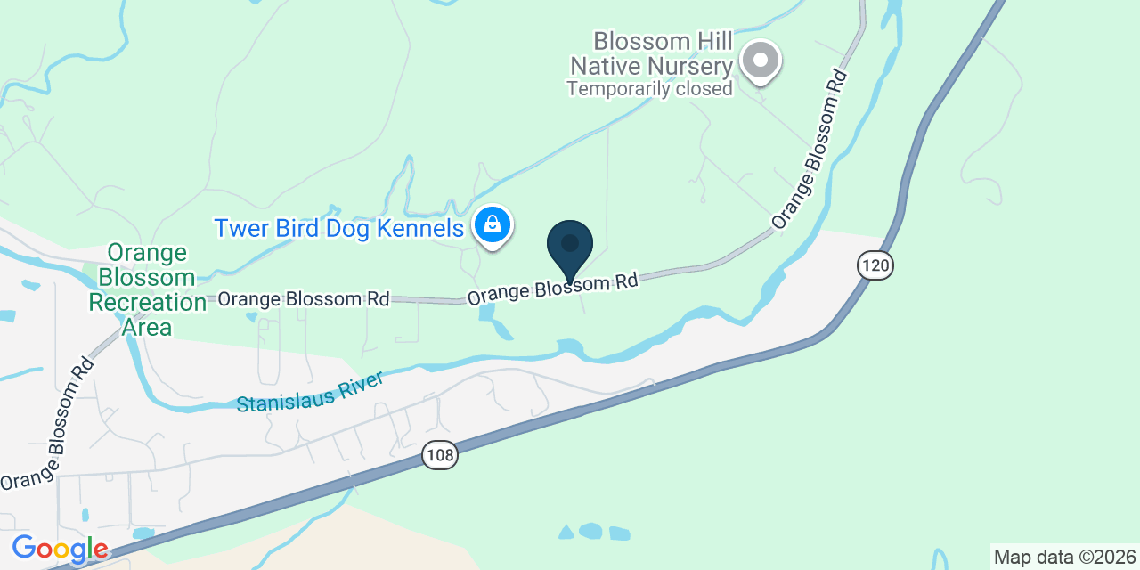 Map showing Orange Blossom, Stanislaus County, CA