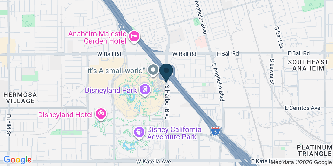 Map showing Orange County, CA