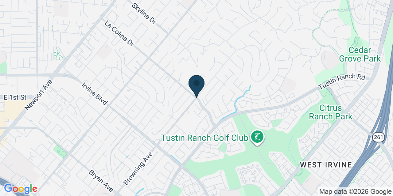 Map showing North Tustin, Orange County, CA