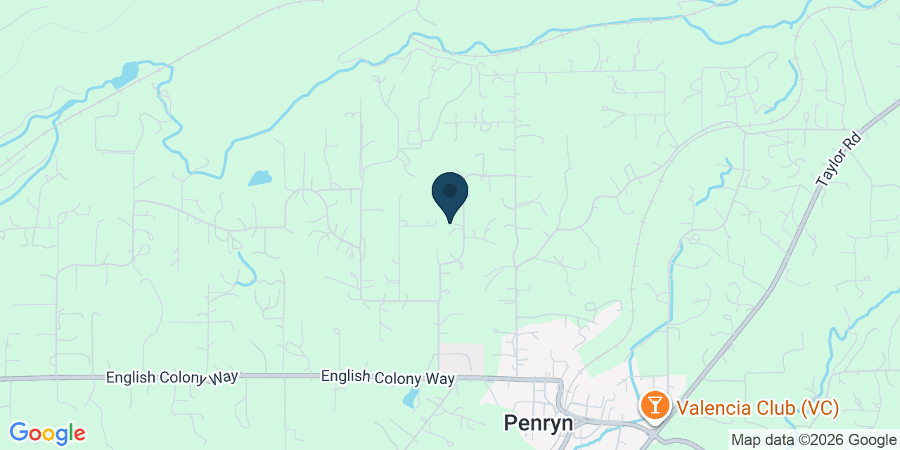 Map showing Penryn, Placer County, CA