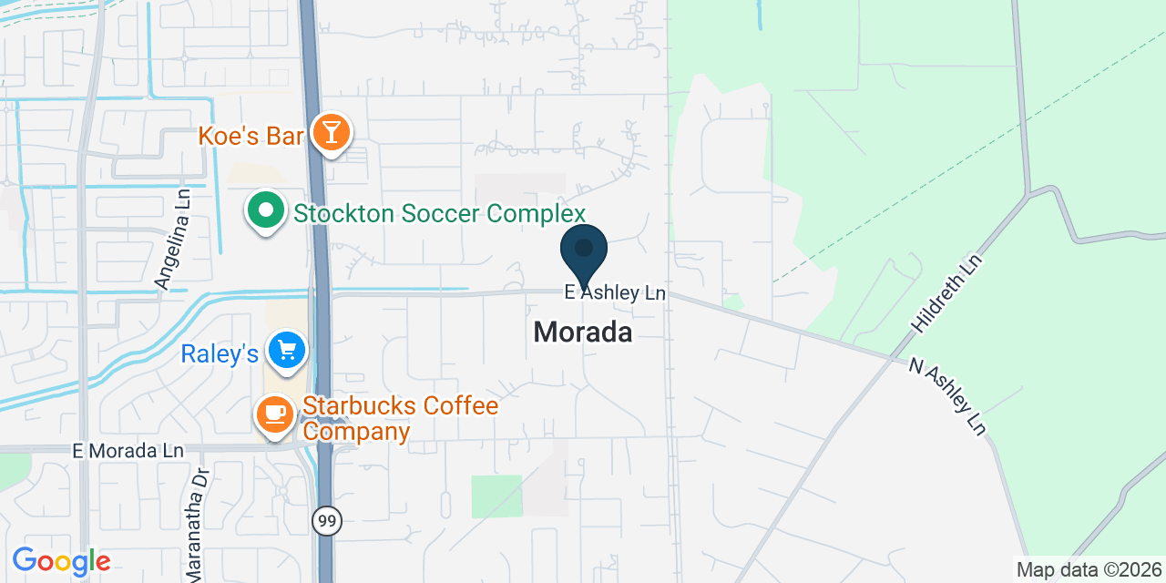 Map showing Morada, San Joaquin County, CA