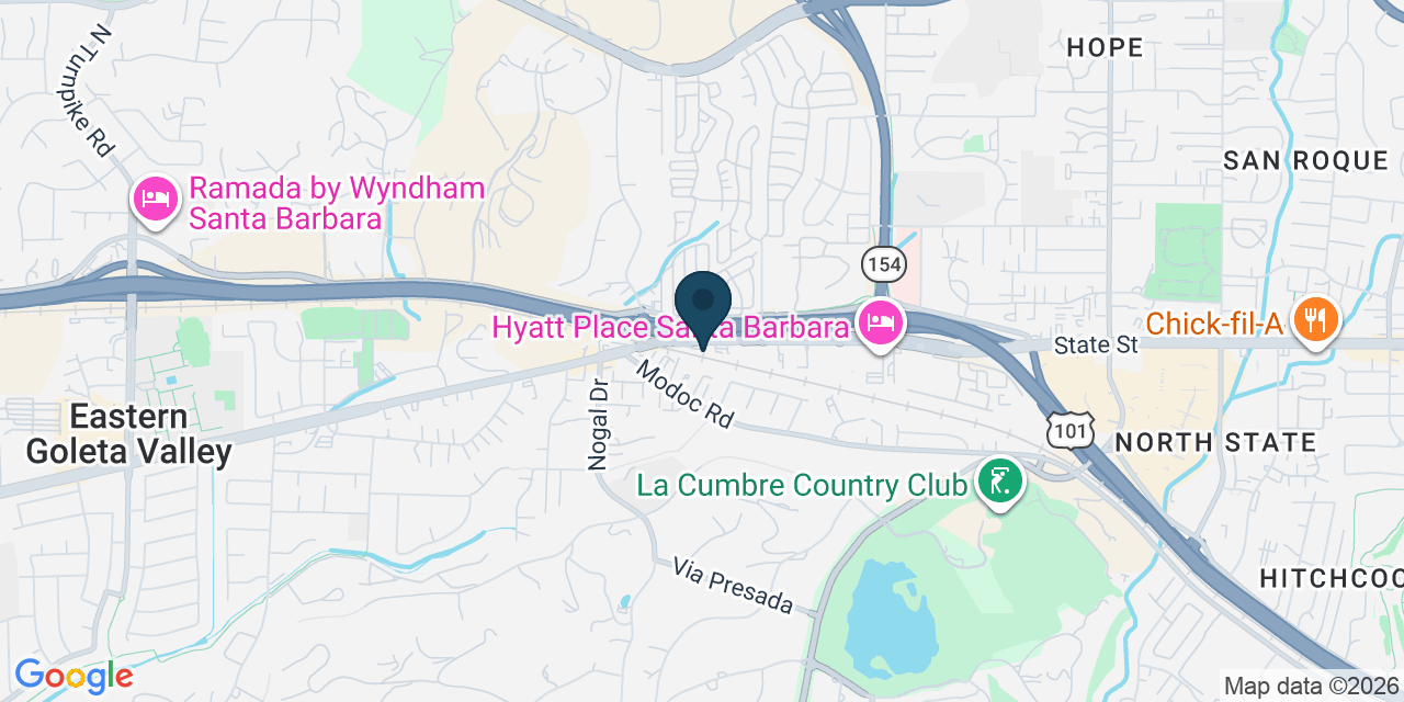 Map showing Goleta, Santa Barbara County, CA