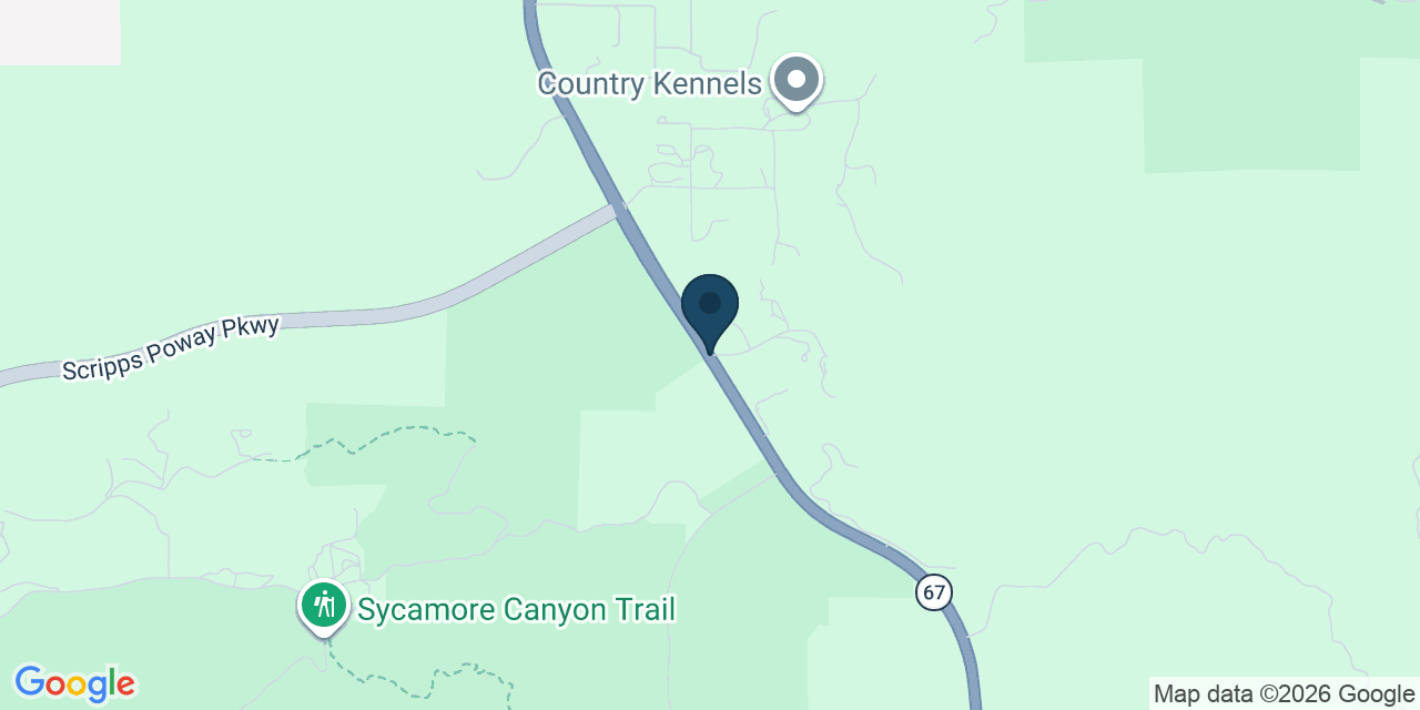 Map showing San Diego County, CA
