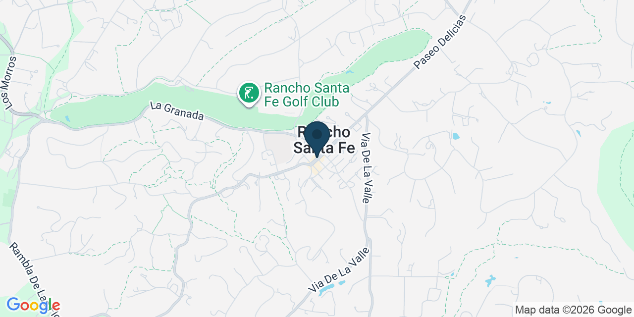 Map showing Rancho Santa Fe, San Diego County, CA