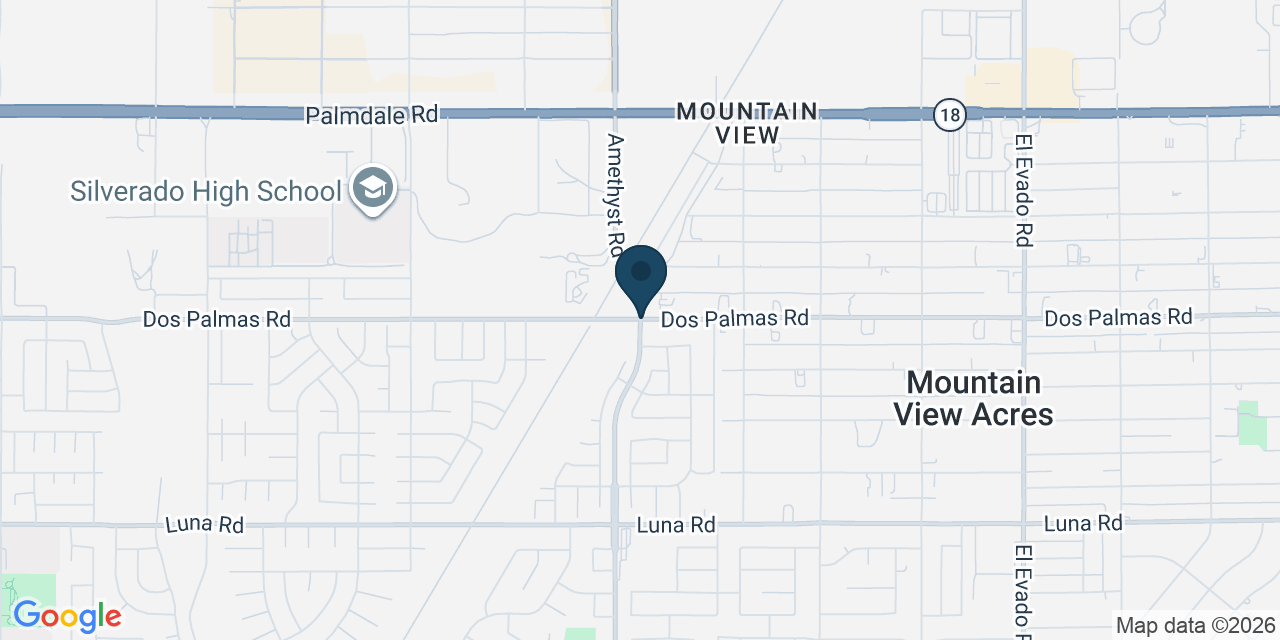 Map showing Victorville, San Bernardino County, CA