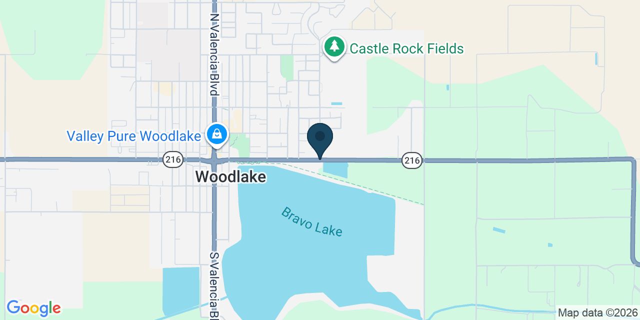 Map showing Woodlake, Tulare County, CA