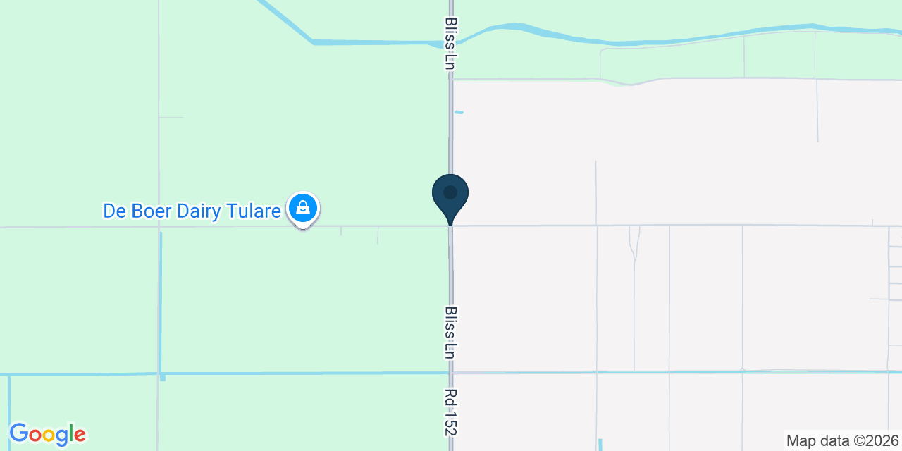 Map showing Tulare County, CA