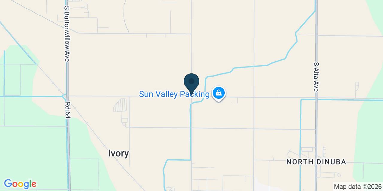 Map showing Tulare County, CA