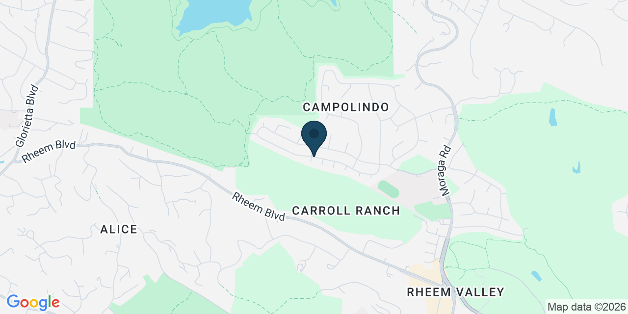 Map showing Moraga, Contra Costa County, CA