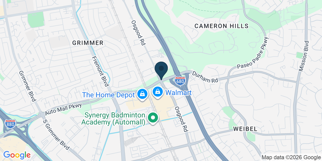 Map showing Fremont, Alameda County, CA