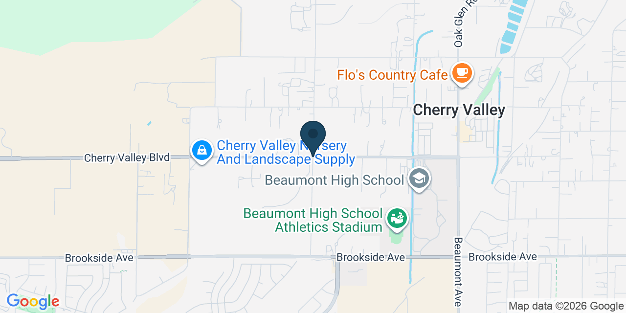 Map showing Cherry Valley, Riverside County, CA