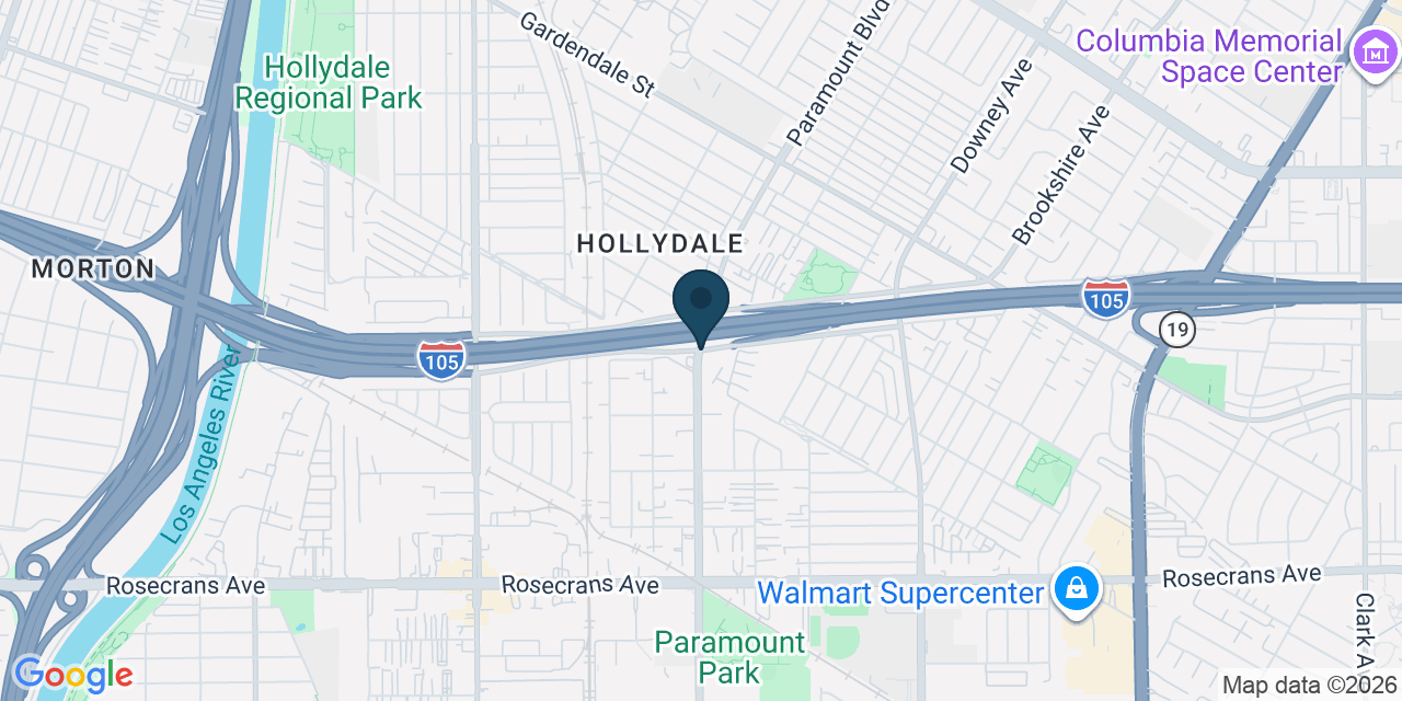 Map showing South Gate, Los Angeles County, CA