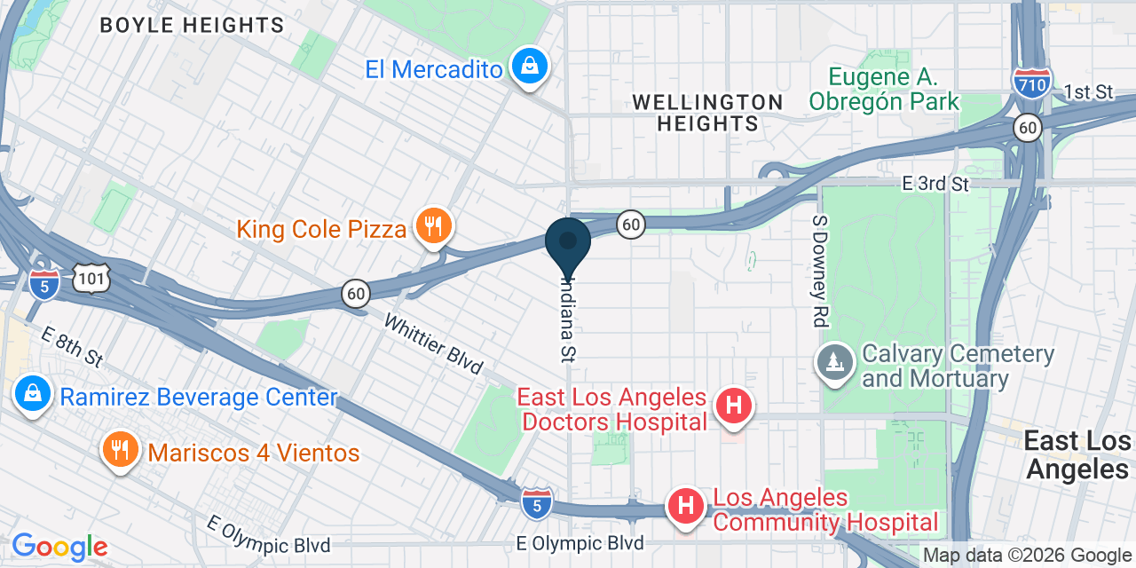 Map showing Los Angeles, Los Angeles County, CA