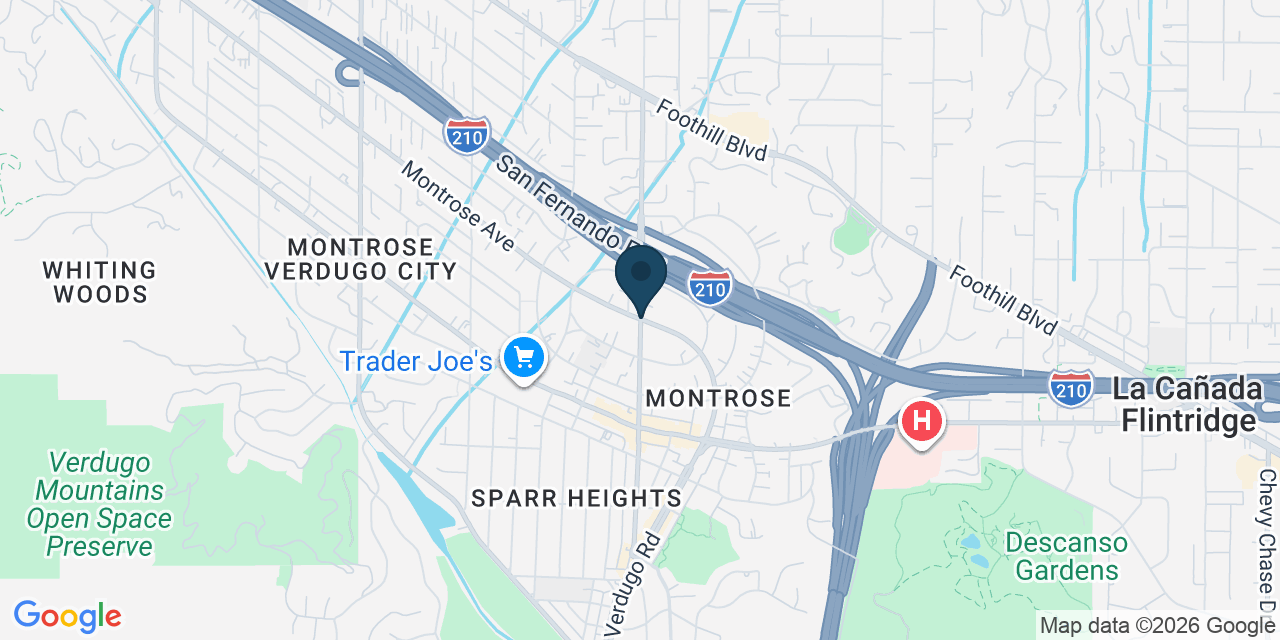 Map showing La Crescenta-Montrose, Los Angeles County, CA