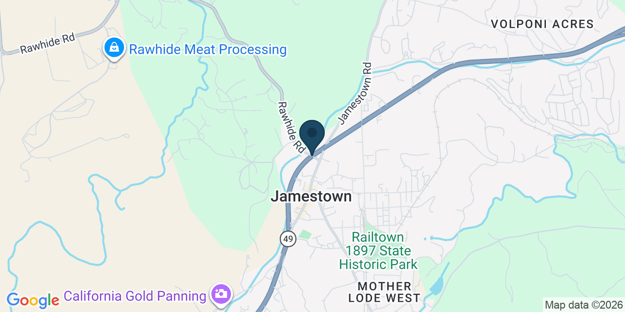 Map showing Tuolumne County, CA