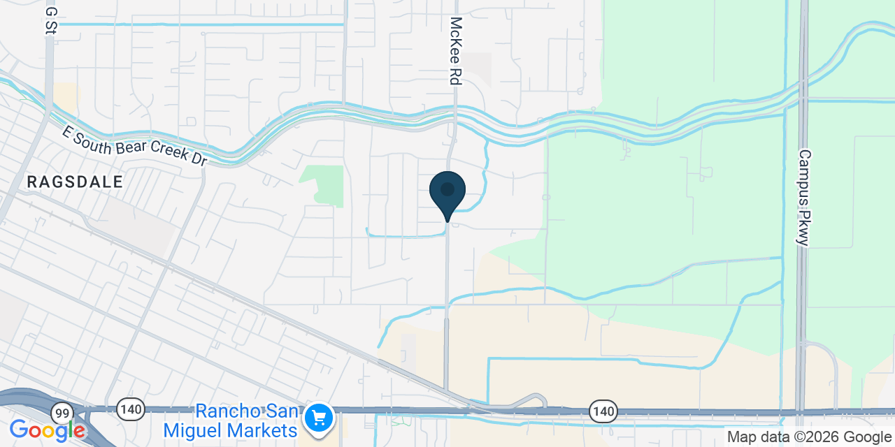 Map showing Merced County, CA