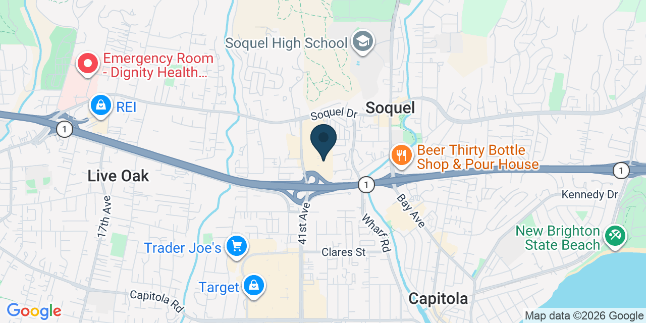 Map showing Soquel, Santa Cruz County, CA