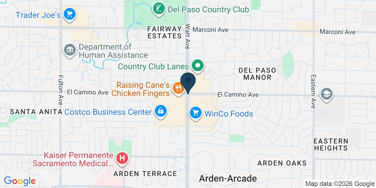 Map showing Arden-Arcade, Sacramento County, CA