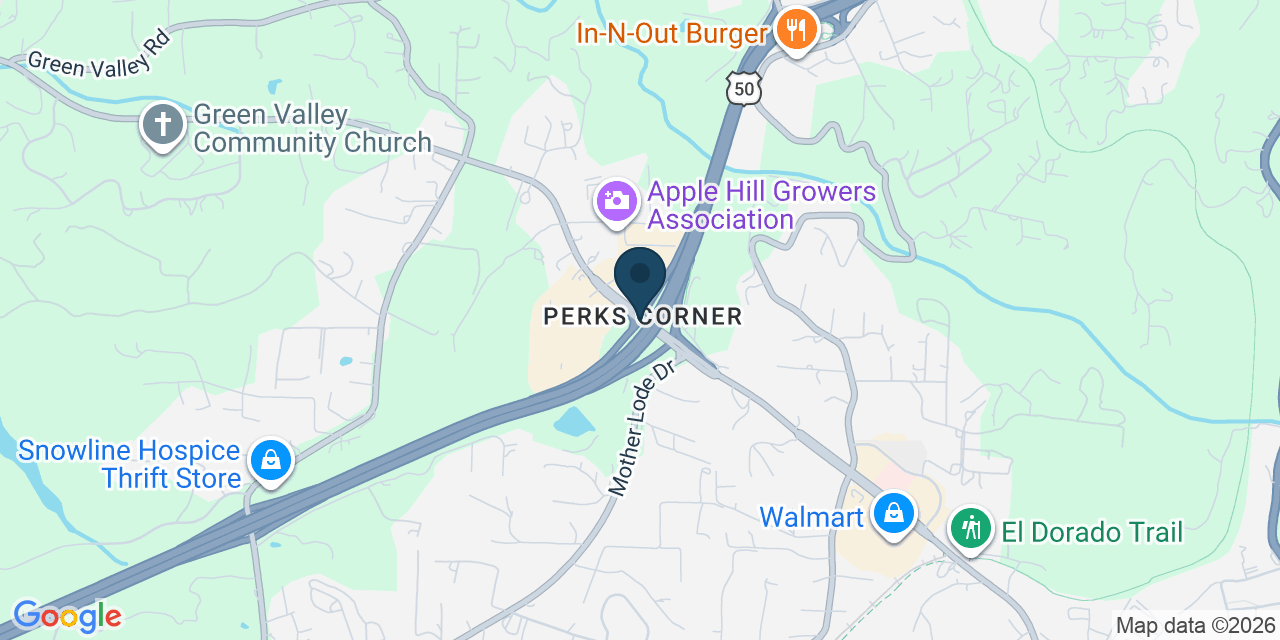 Map showing Diamond Springs, El Dorado County, CA