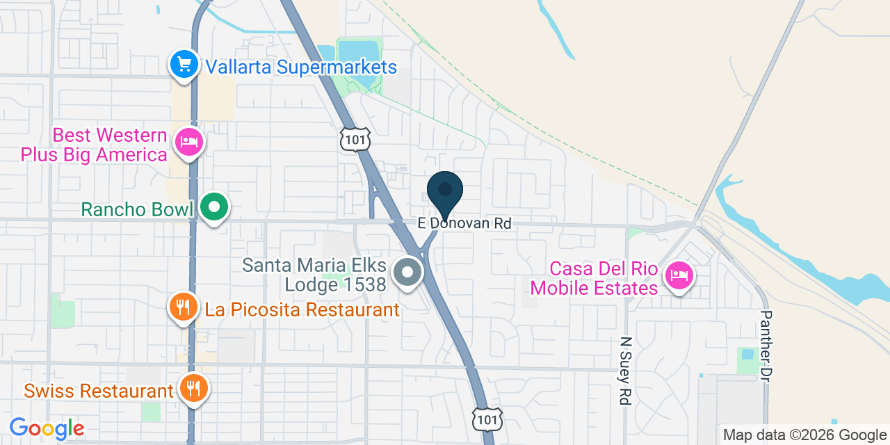 Map showing Santa Maria, Santa Barbara County, CA