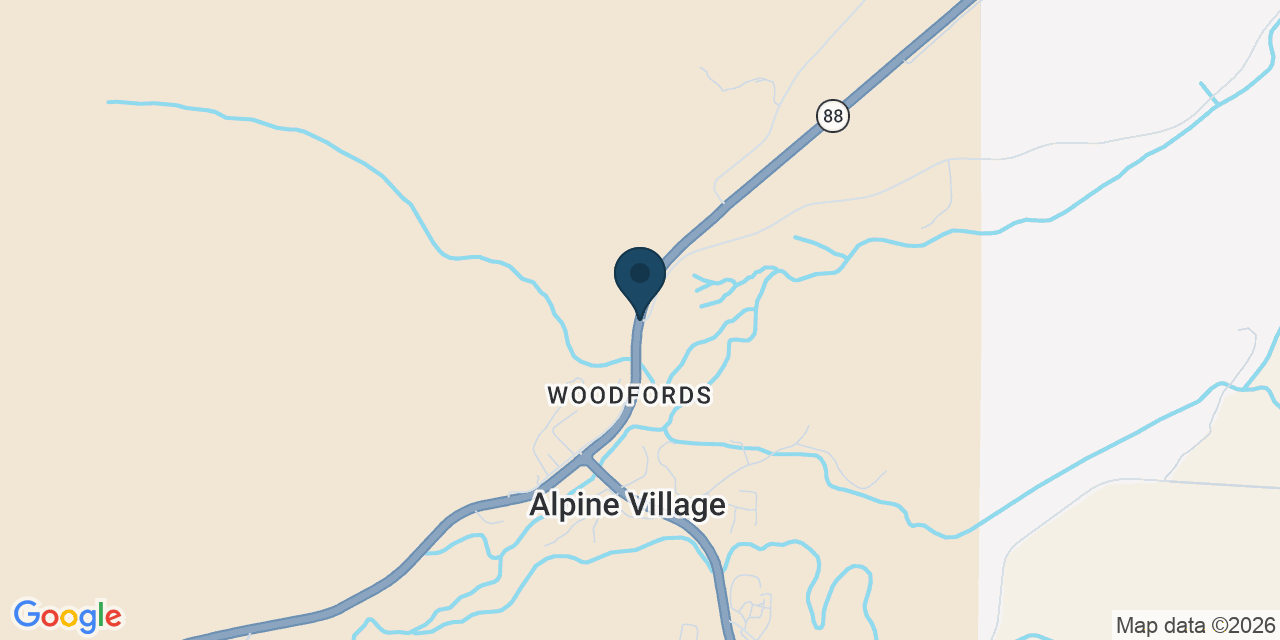 Map showing Alpine County, CA