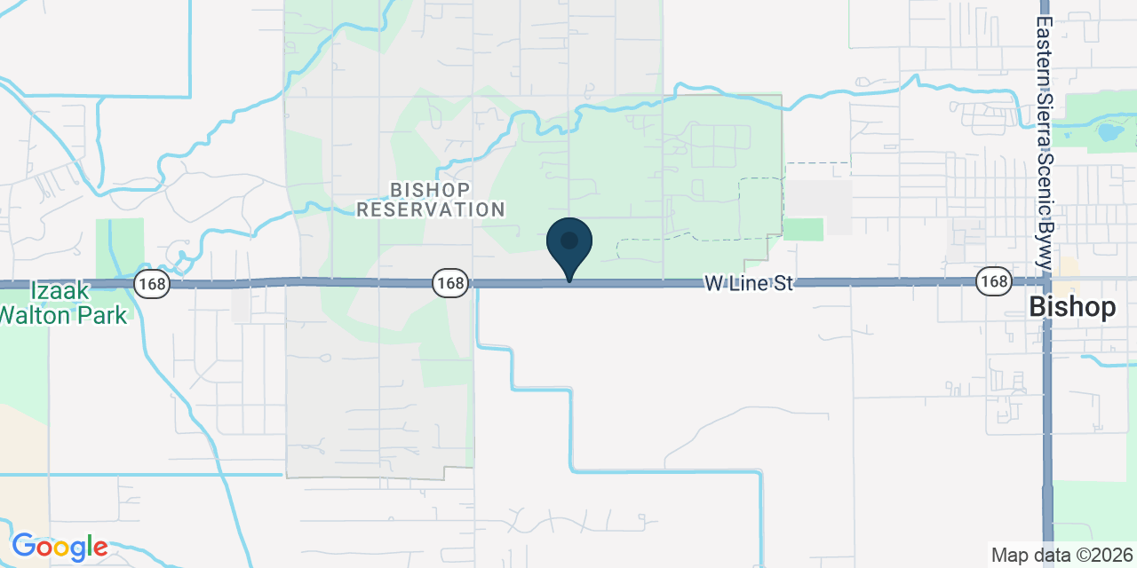 Map showing West Bishop, Inyo County, CA