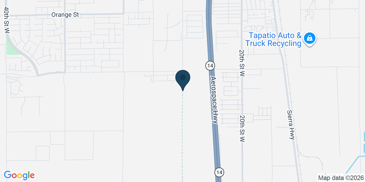 Map showing Rosamond, Kern County, CA