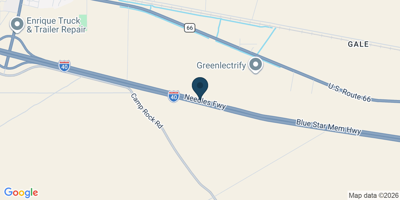 Map showing Daggett, San Bernardino County, CA