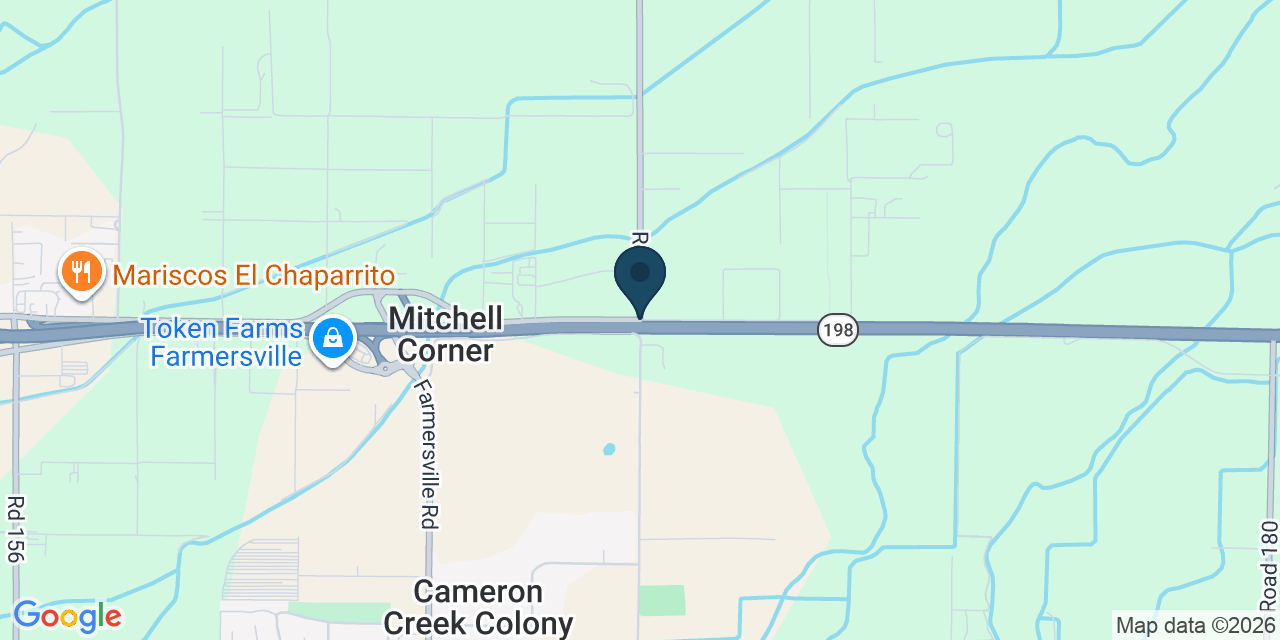 Map showing Tulare County, CA