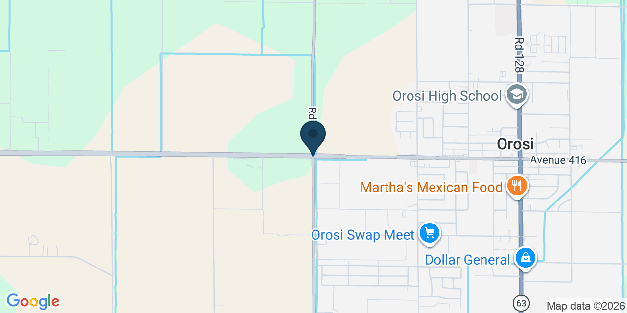 Map showing Tulare County, CA