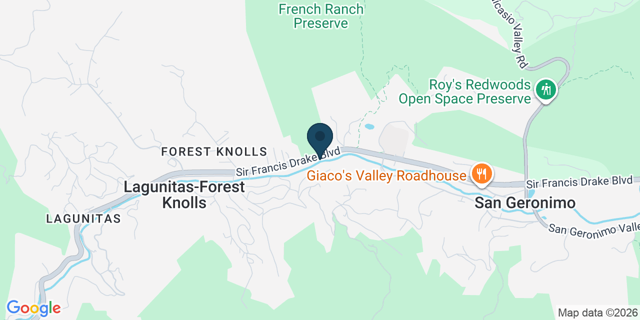 Map showing Lagunitas-Forest Knolls, Marin County, CA