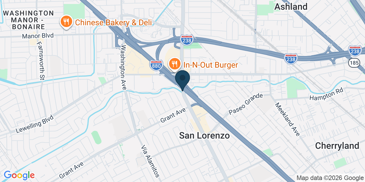 Map showing San Leandro, Alameda County, CA