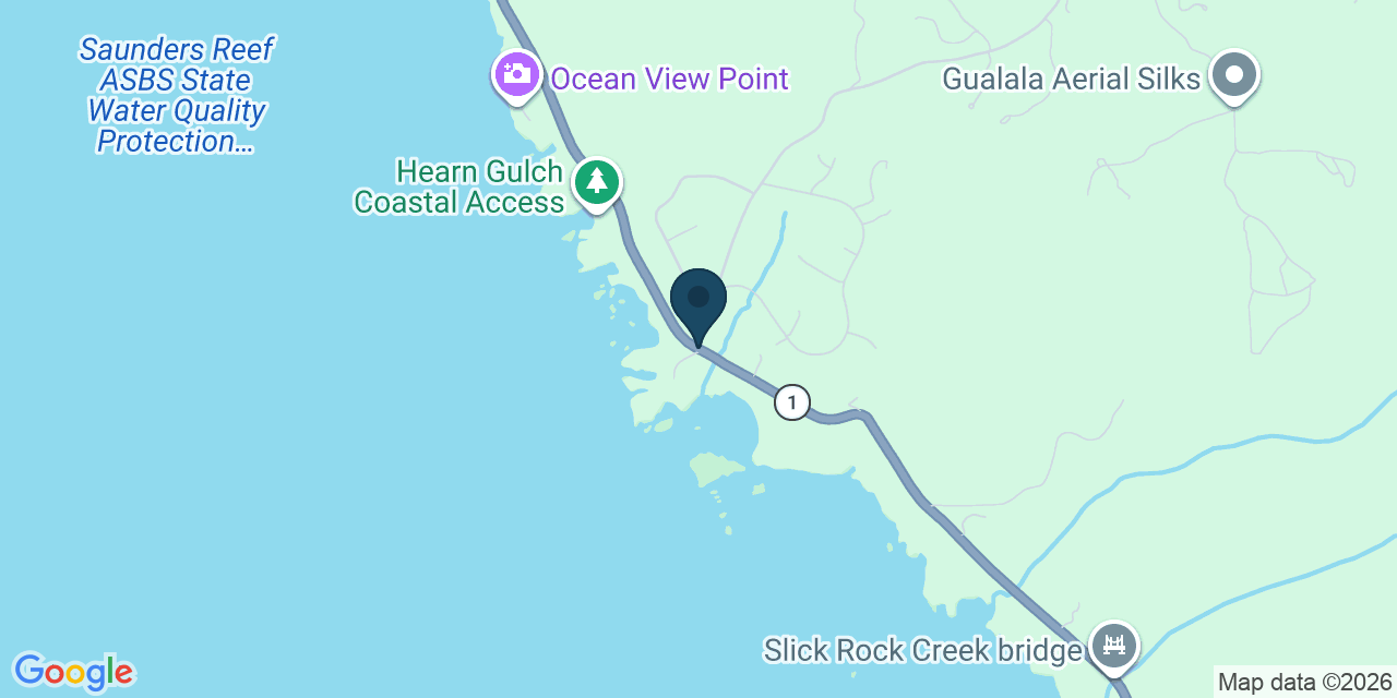 Map showing Mendocino County, CA