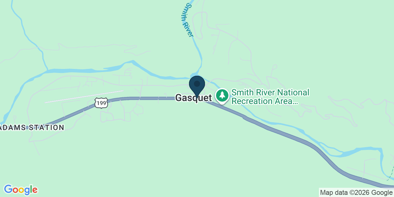 Map showing Gasquet, Del Norte County, CA