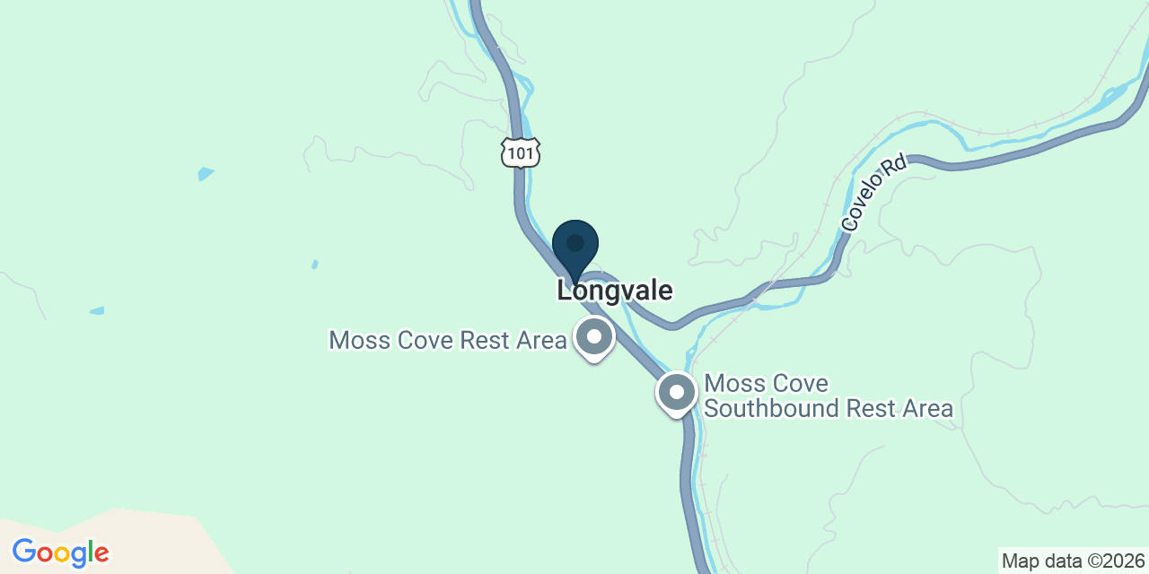 Map showing Mendocino County, CA