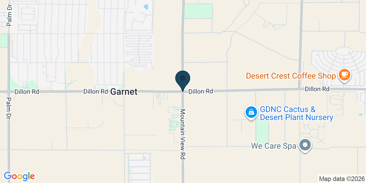Map showing Garnet, Riverside County, CA