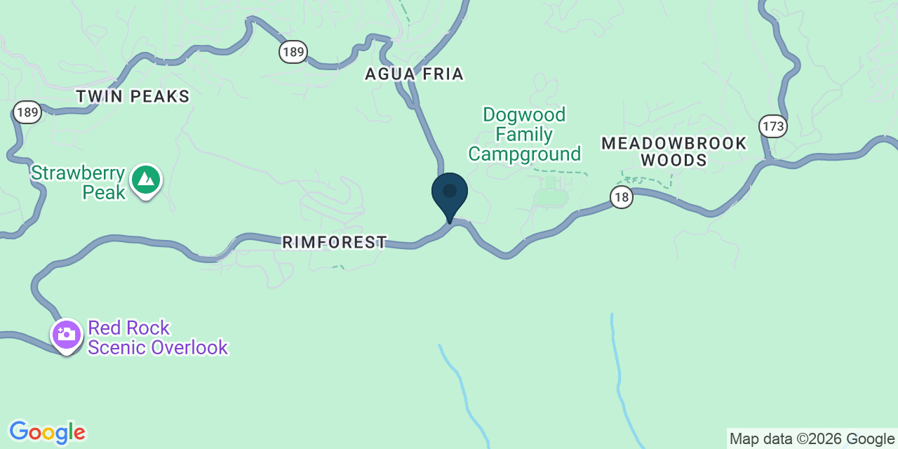 Map showing Lake Arrowhead, San Bernardino County, CA