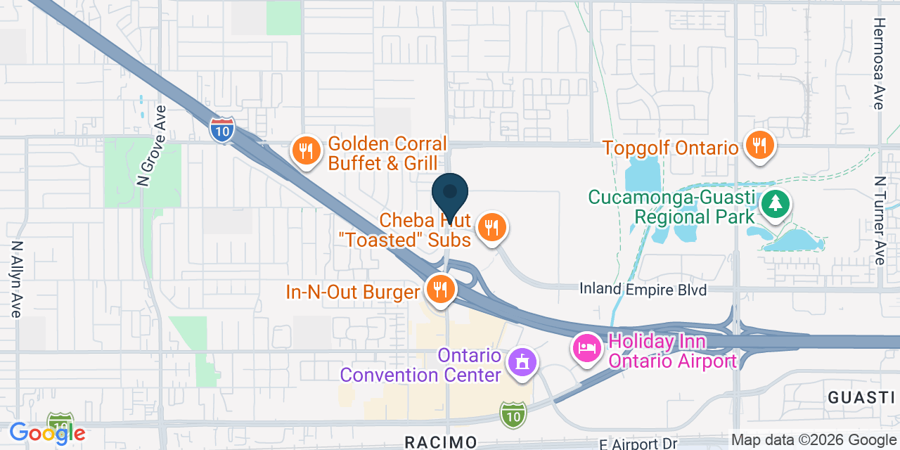 Map showing Ontario, San Bernardino County, CA