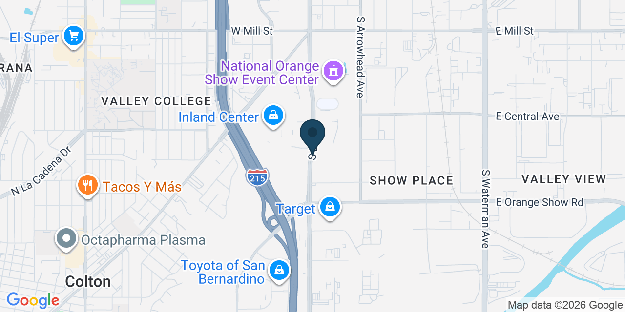 Map showing San Bernardino, San Bernardino County, CA