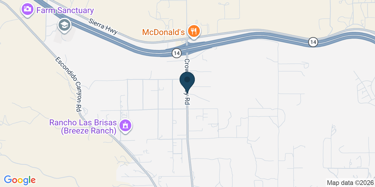 Map showing Los Angeles County, CA