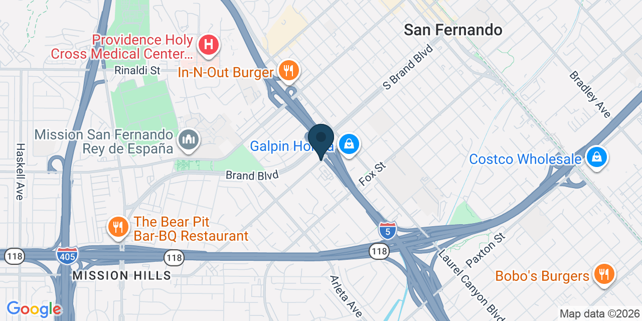 Map showing Los Angeles County, CA