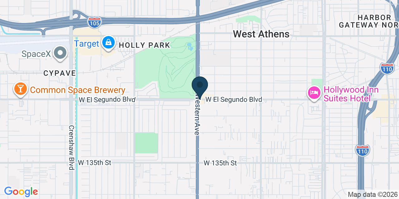 Map showing Gardena, Los Angeles County, CA