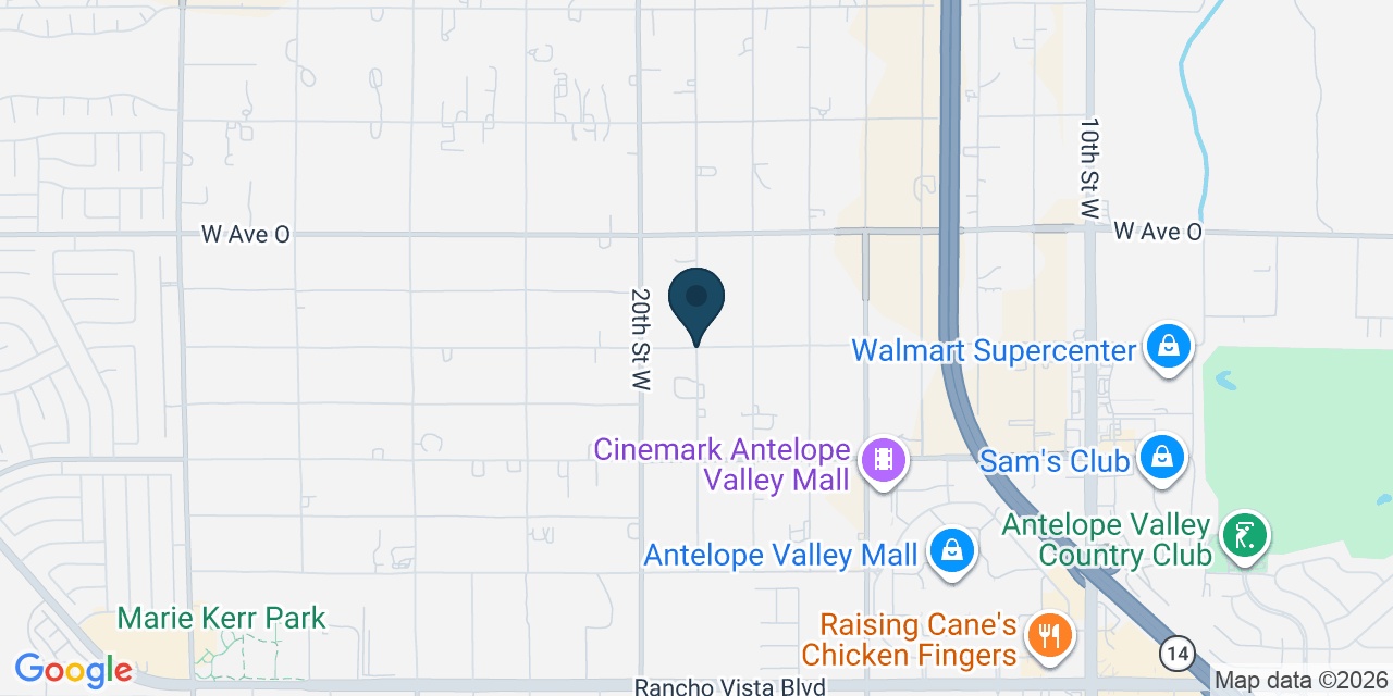 Map showing Los Angeles County, CA