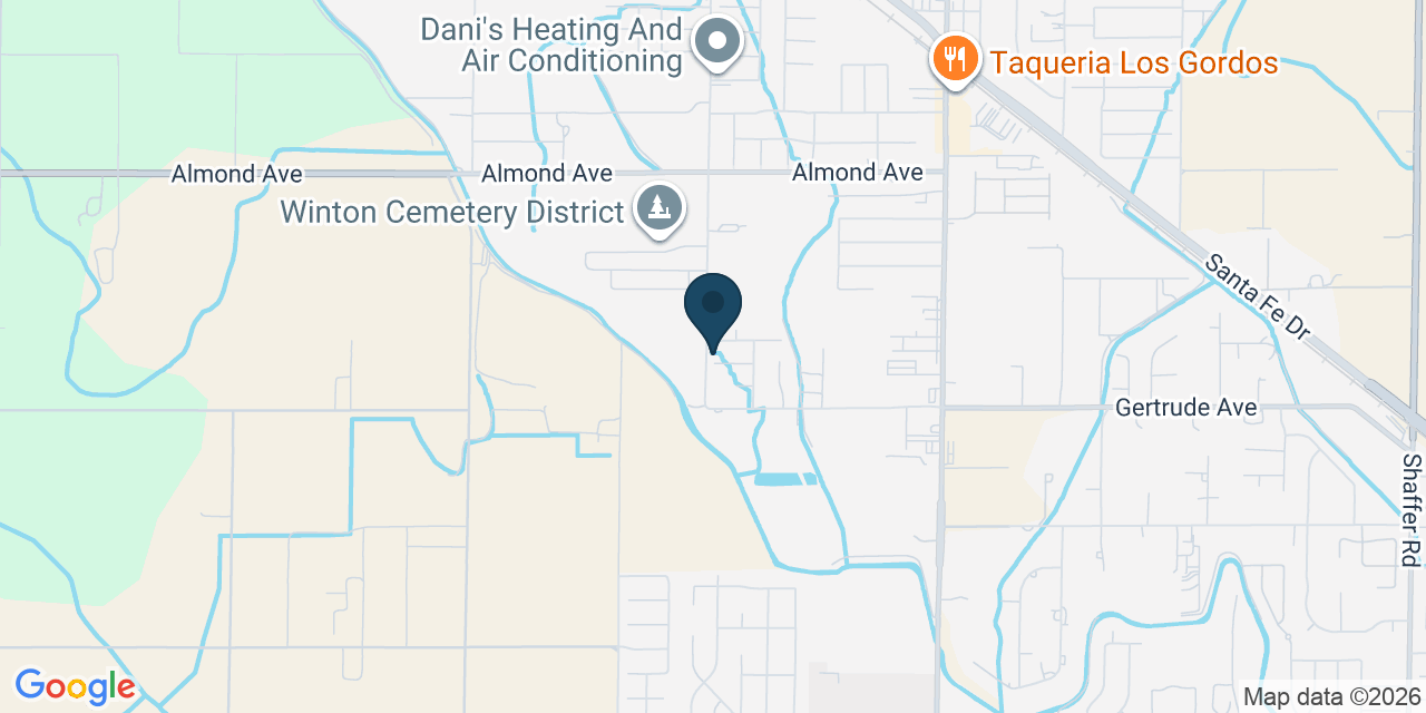 Map showing Winton, Merced County, CA