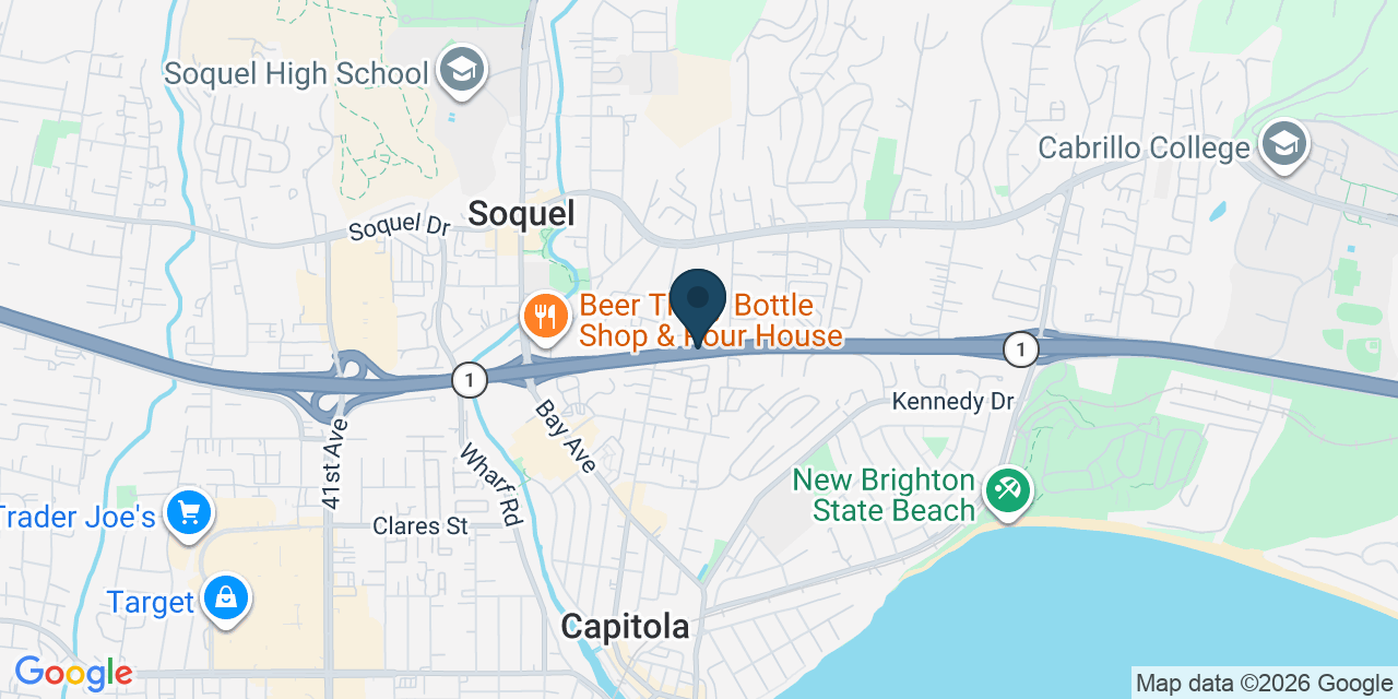 Map showing Soquel, Santa Cruz County, CA