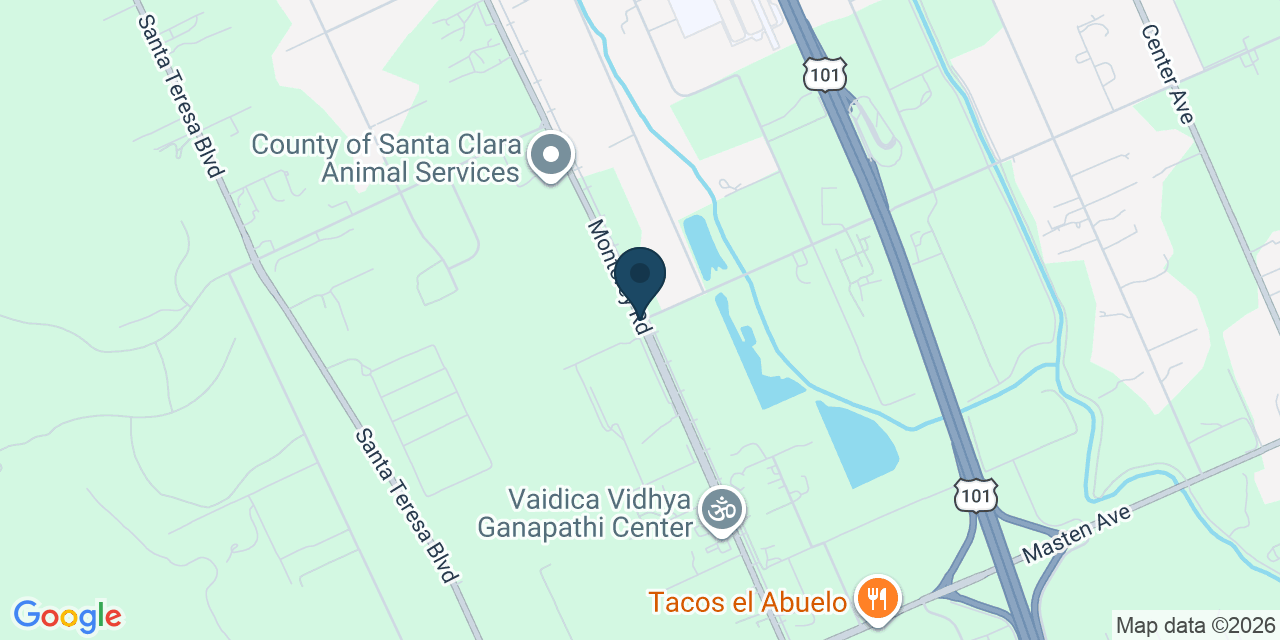 Map showing San Martin, Santa Clara County, CA