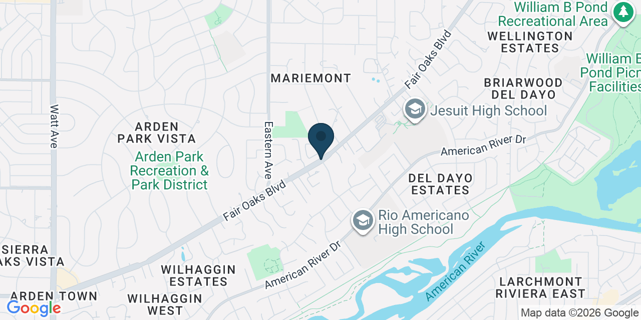 Map showing Arden-Arcade, Sacramento County, CA